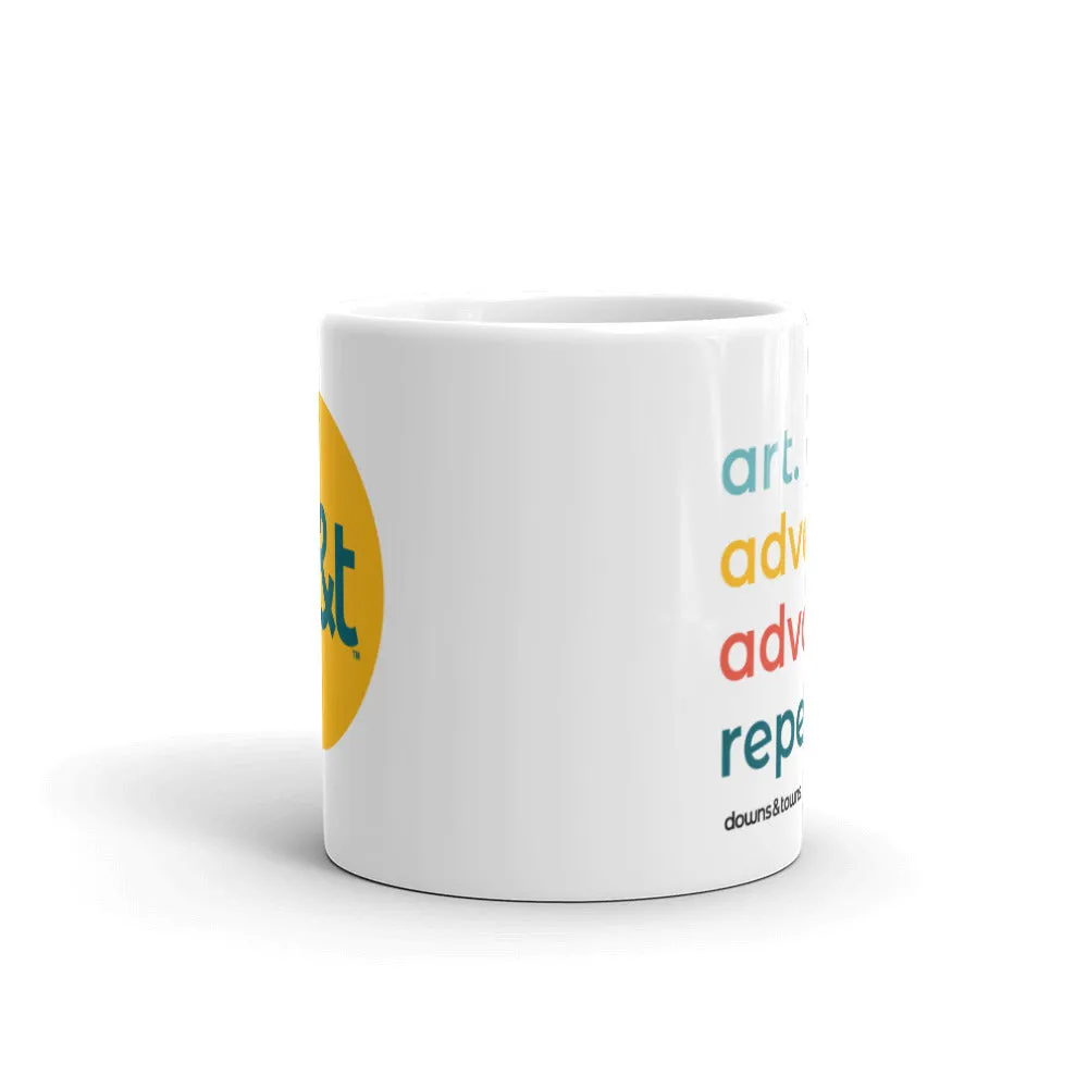 Art. Adventure. Advocate. Repeat. Mug