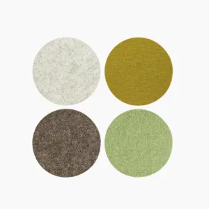 Bierfilzl Merino Wool Felt Round Coaster Multi 4 Pack (Gardener)