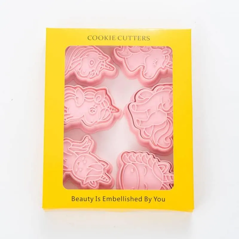 Cartoon Animal Shaped Cookie Cutters 6 pcs Set