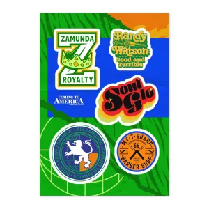 Coming To America Zamunda Royalty Kiss Cut Sticker Sheet