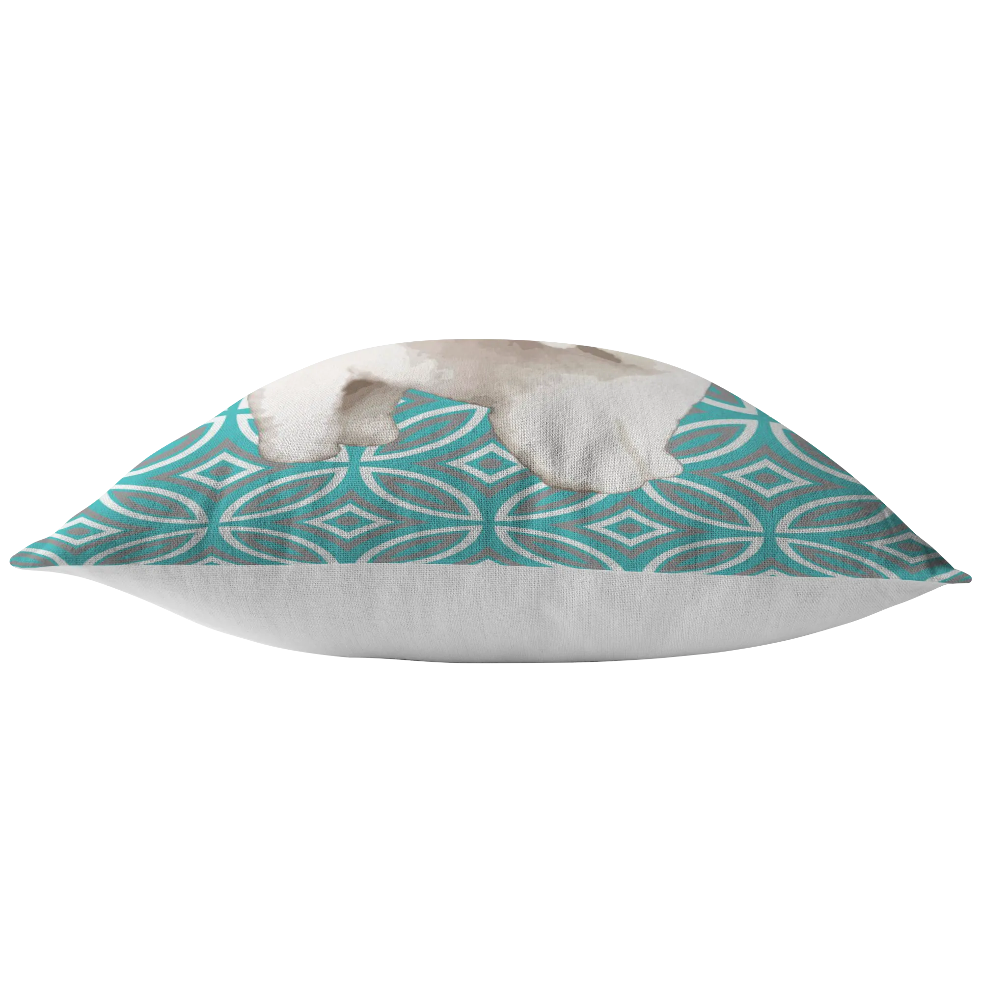 Custom Geometric Style 1 Teal Pillow