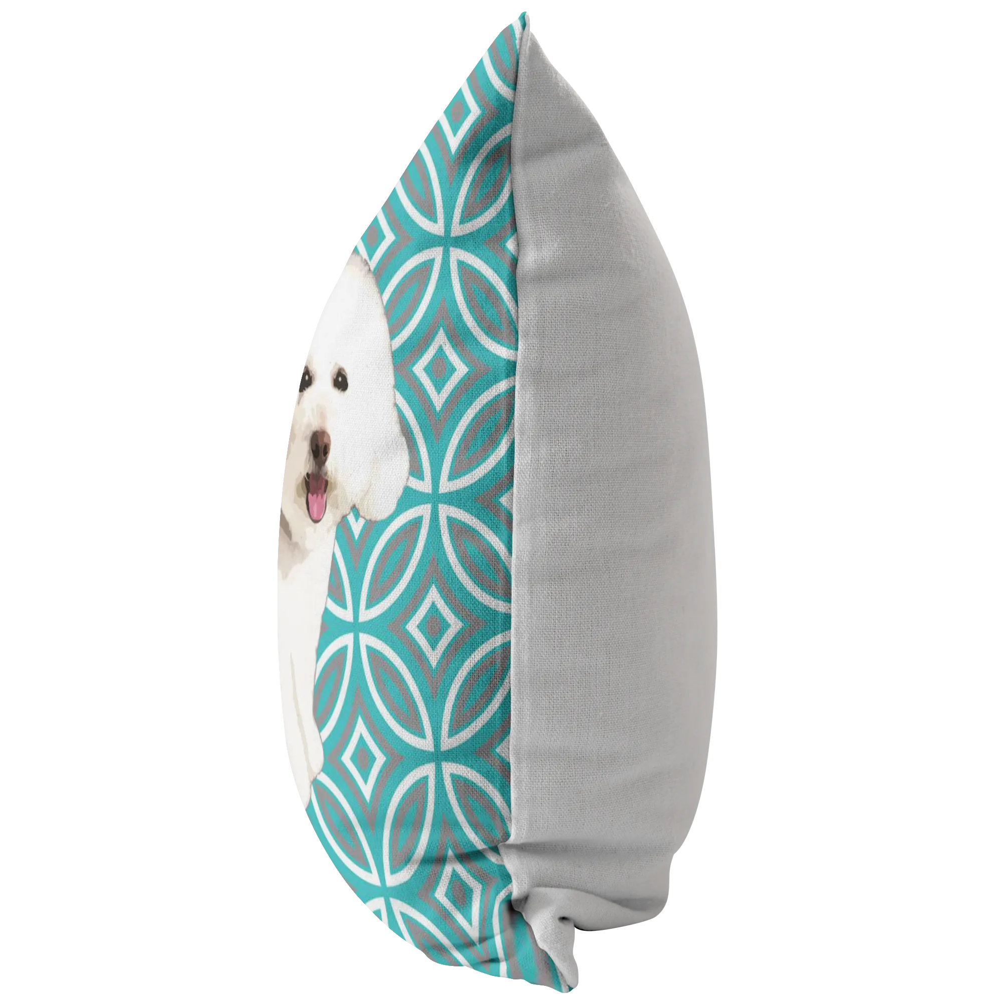 Custom Geometric Style 1 Teal Pillow
