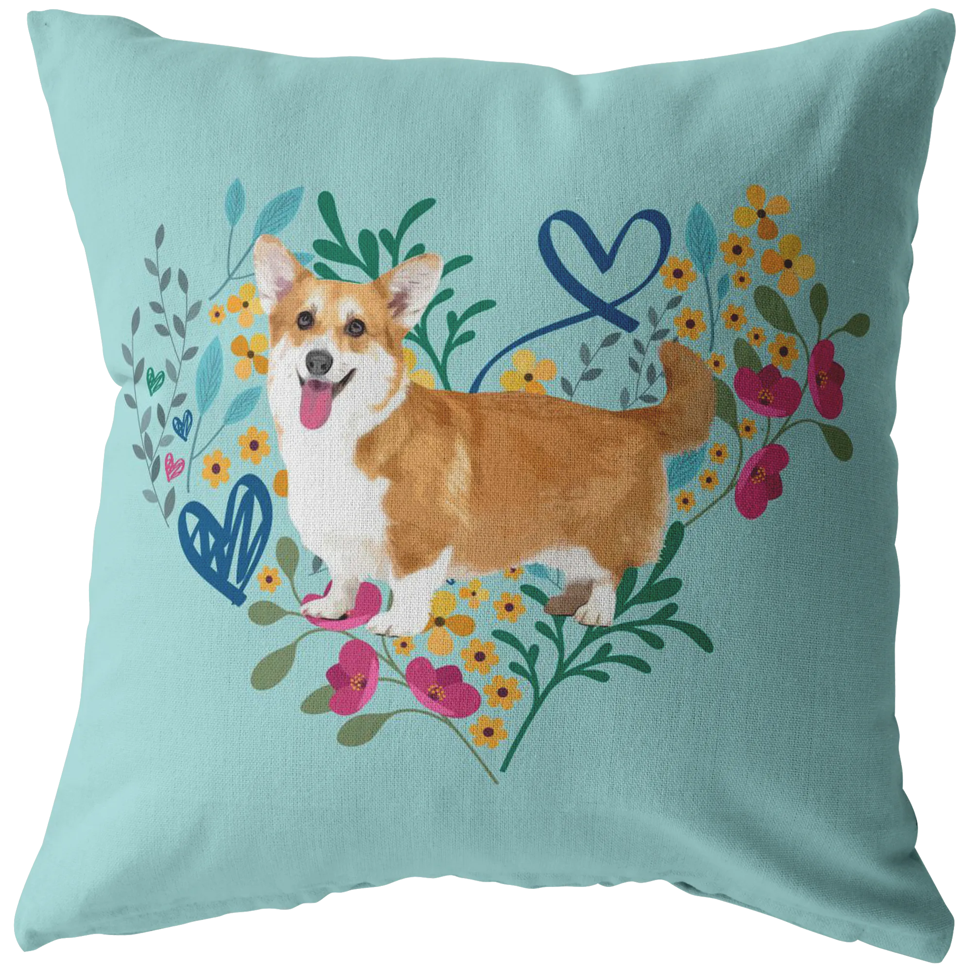 Custom Heart Shape Flower Pillow