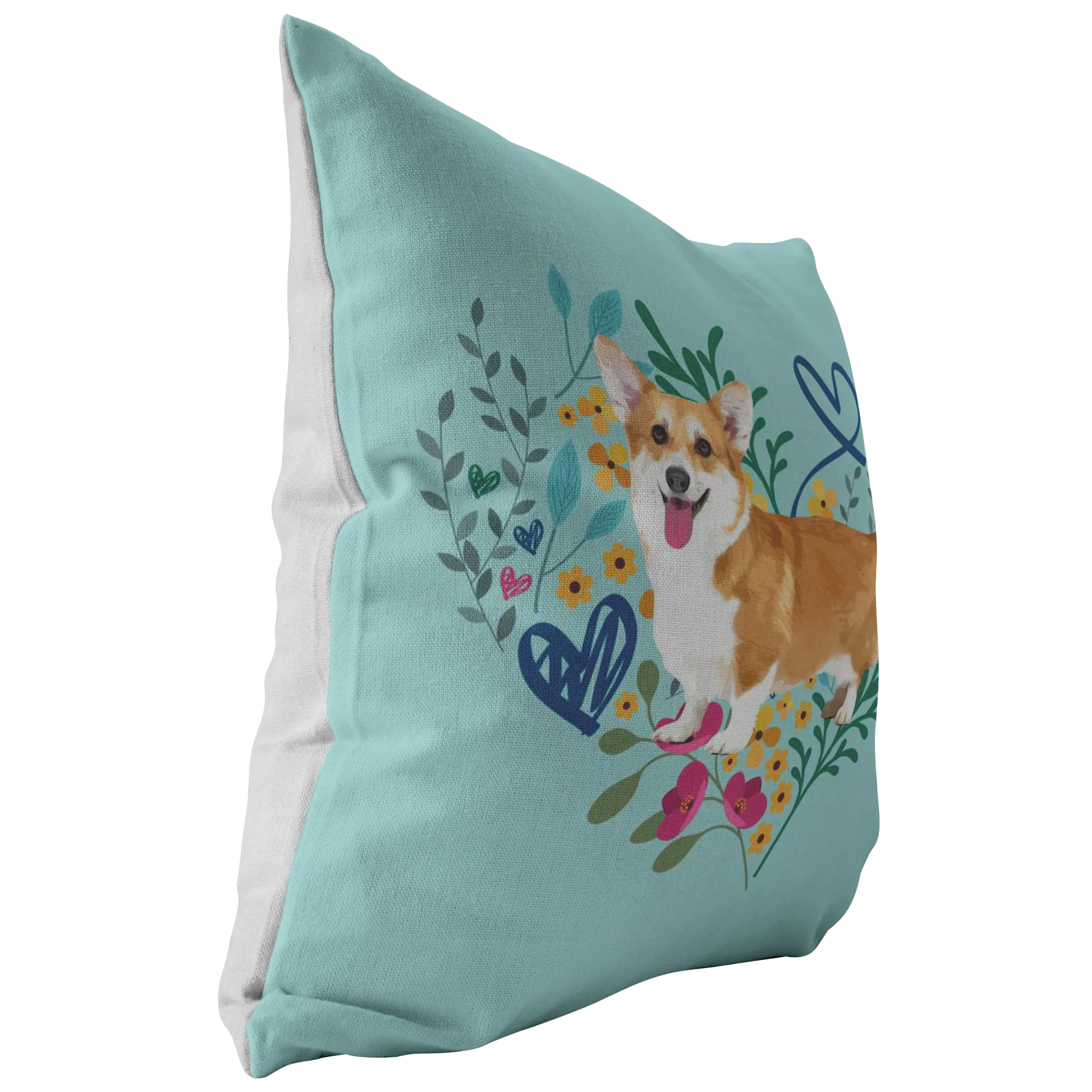 Custom Heart Shape Flower Pillow