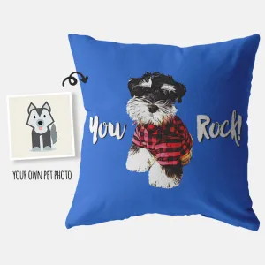 Custom - You Rock! Pillow (background color can change to anything)