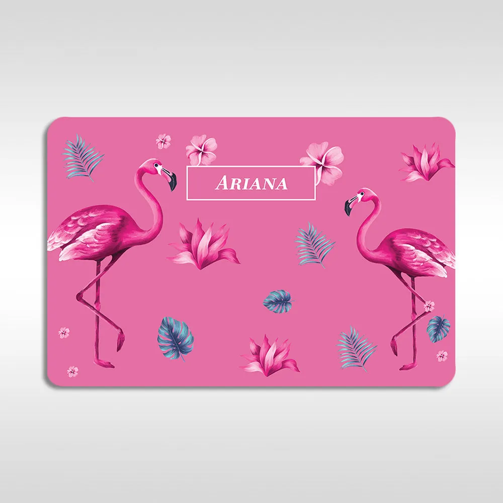 Flamingo Fiesta Tableware Set (kids) (4 Placemats & 4 Casters)