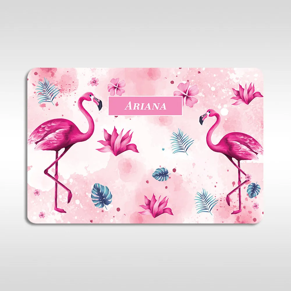 Flamingo Fiesta Tableware Set (kids) (4 Placemats & 4 Casters)