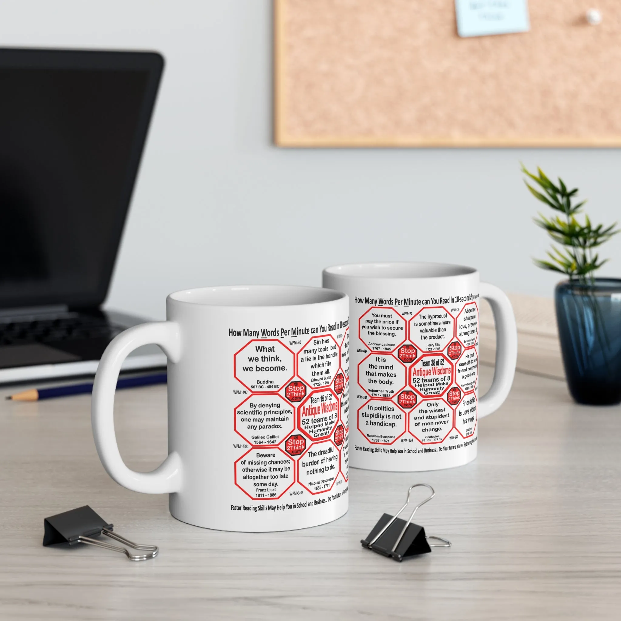 How Fast Can You Read Mug Wisdoms?   ...Teams 15 38 of 52   - Drink Wisely at Stop2Think.com