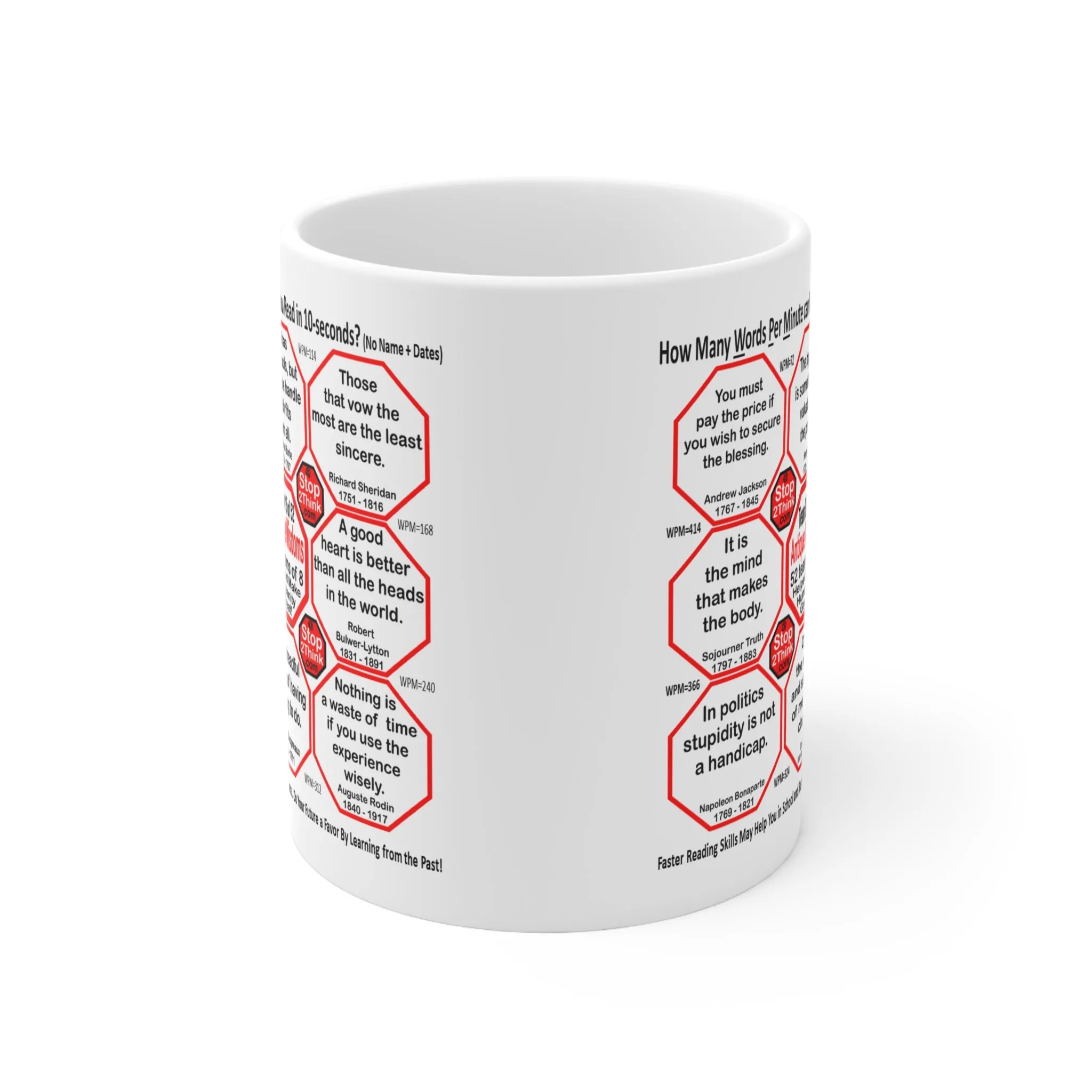 How Fast Can You Read Mug Wisdoms?   ...Teams 15 38 of 52   - Drink Wisely at Stop2Think.com