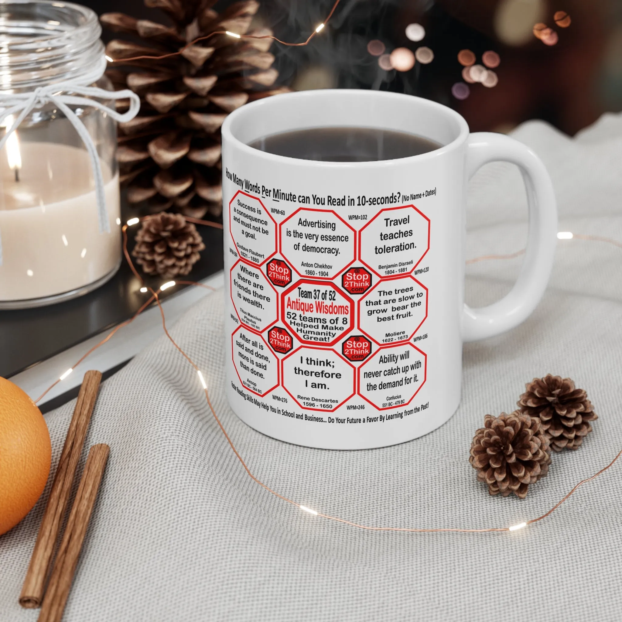 How Fast Can You Read Mug Wisdoms?   ...Teams 16 37 of 52   - Drink Wisely at Stop2Think.com