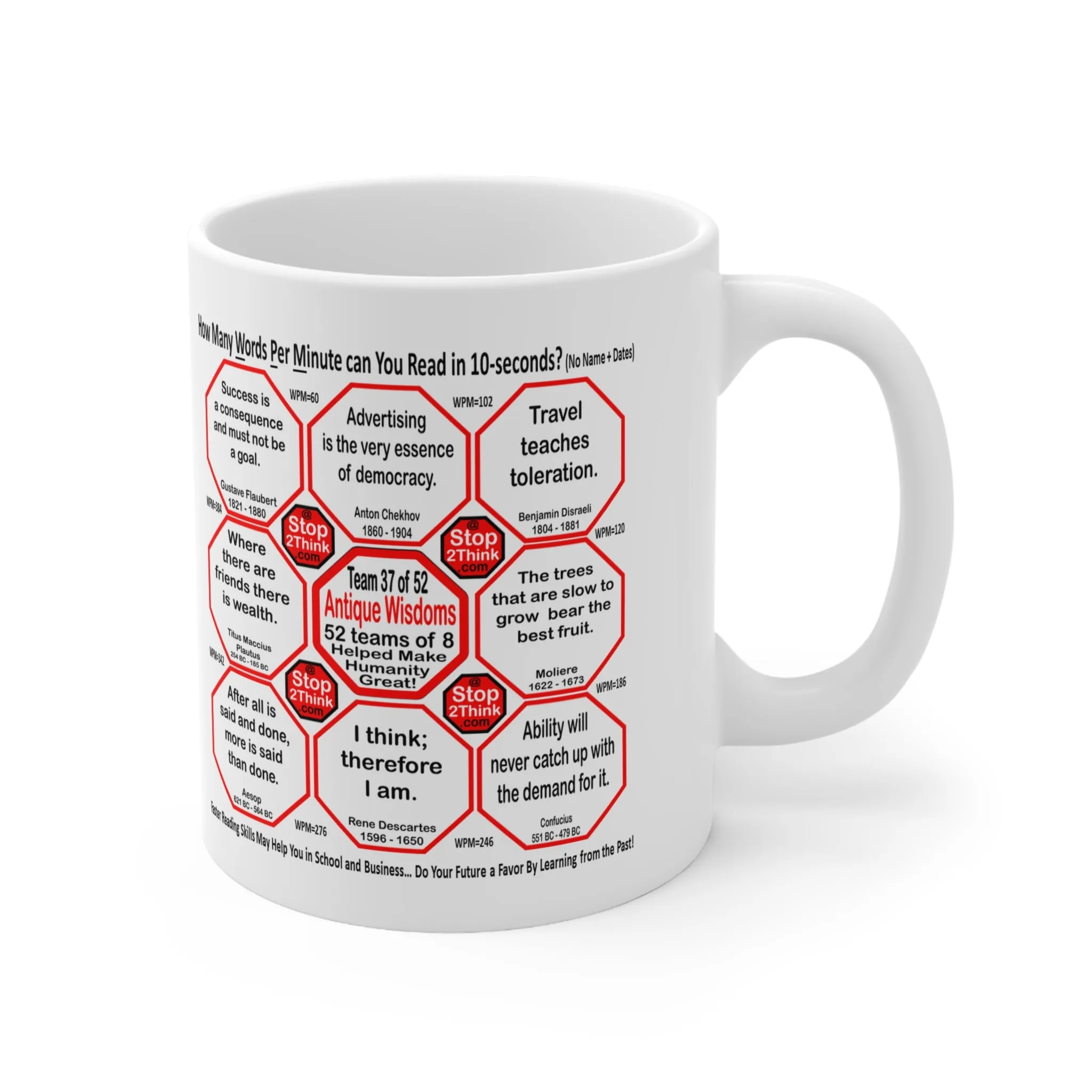 How Fast Can You Read Mug Wisdoms?   ...Teams 16 37 of 52   - Drink Wisely at Stop2Think.com