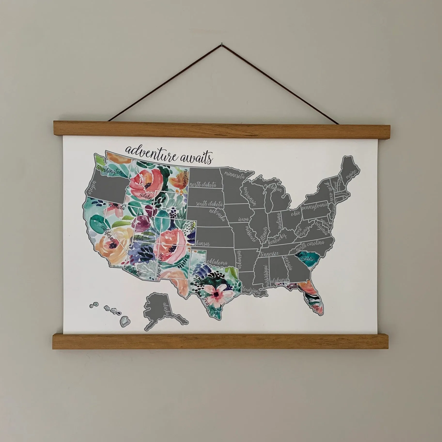 Magnetic Teak Wood Hanging - 17" and 19"