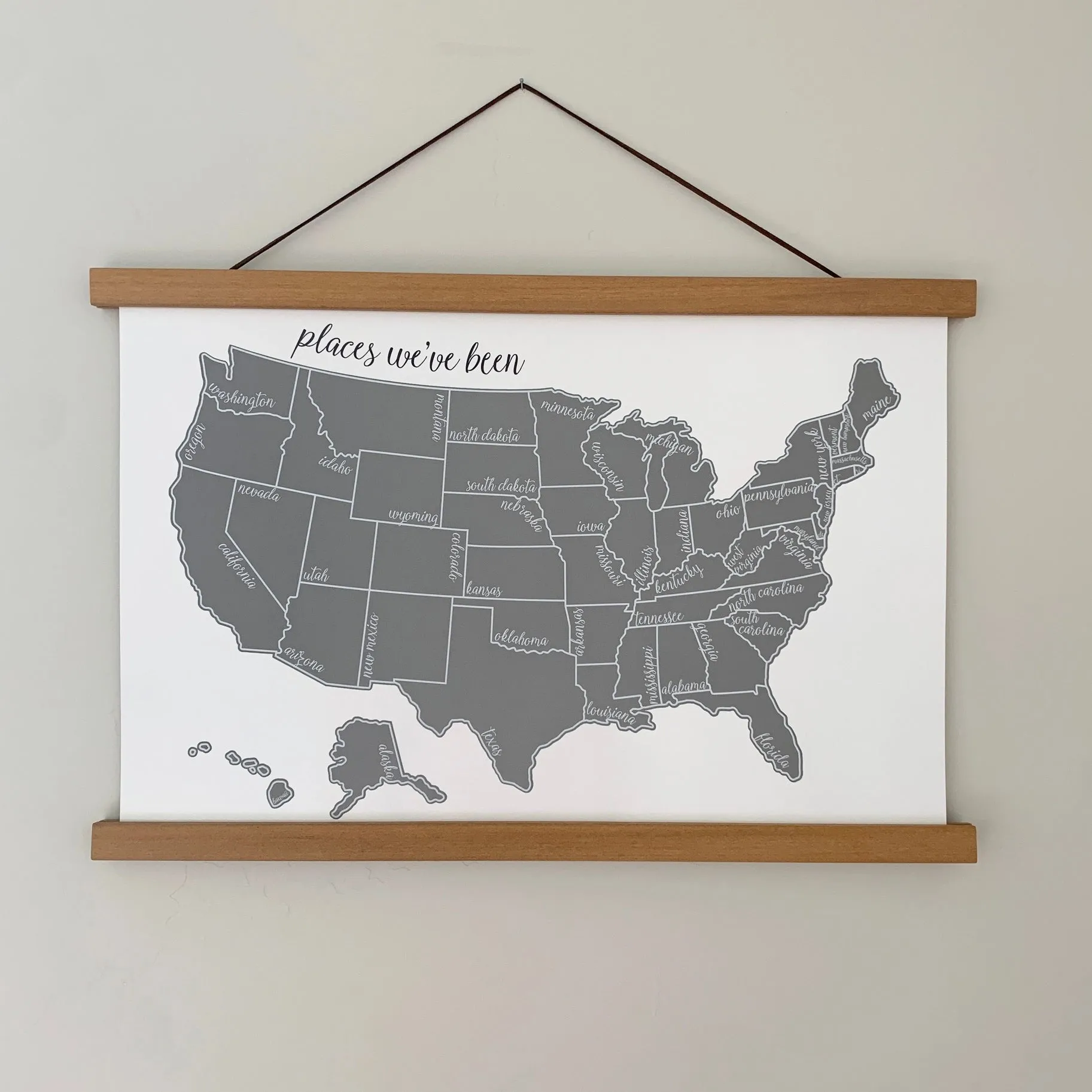 Magnetic Teak Wood Hanging - 17" and 19"