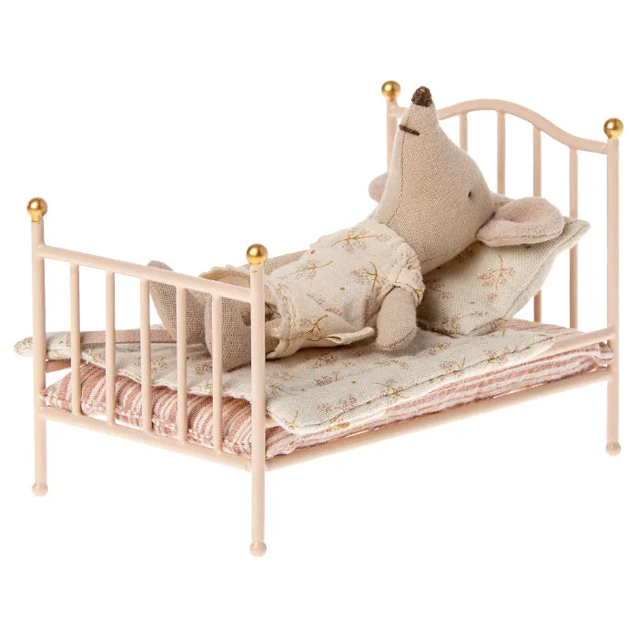 Maileg Toys Mouse Bed Miniature Vintage Bed Rose