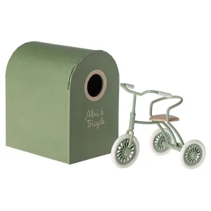 Maileg Toys Mouse Miniature Abri  Tricycle Green