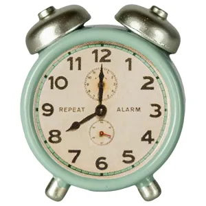 Maileg Toys Mouse Miniature Alarm Clock Mint Green