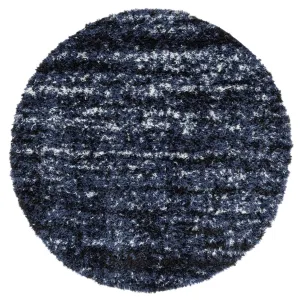 Plushy 386 Lava Navy Round Rug - Modern Round Rug Design
