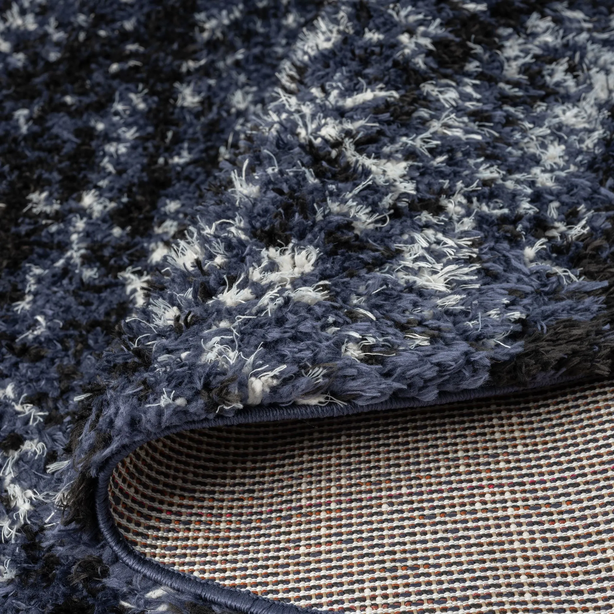 Plushy 386 Lava Navy Round Rug - Modern Round Rug Design