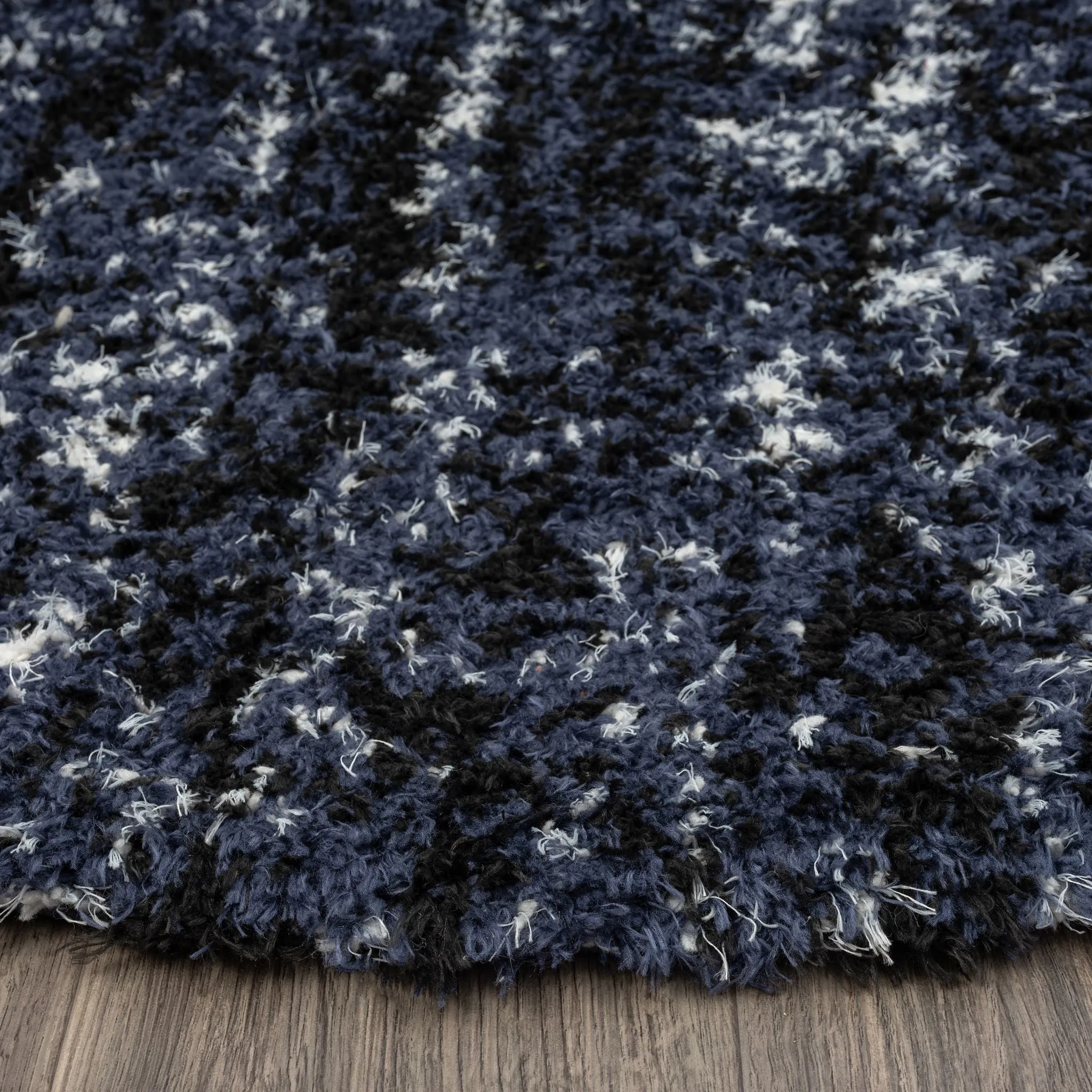 Plushy 386 Lava Navy Round Rug - Modern Round Rug Design