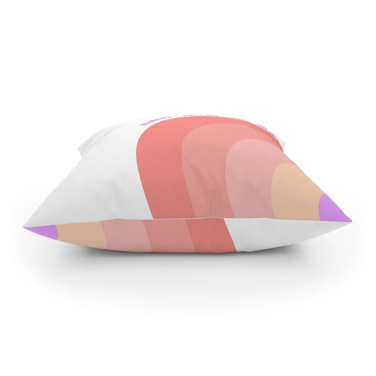 Rainbow Broadcloth Pillow, Always Follow Your Dreams Pillow, Pink Peach Nude Purple Pillow, Couch Throw Pillow, Positivity Pillow