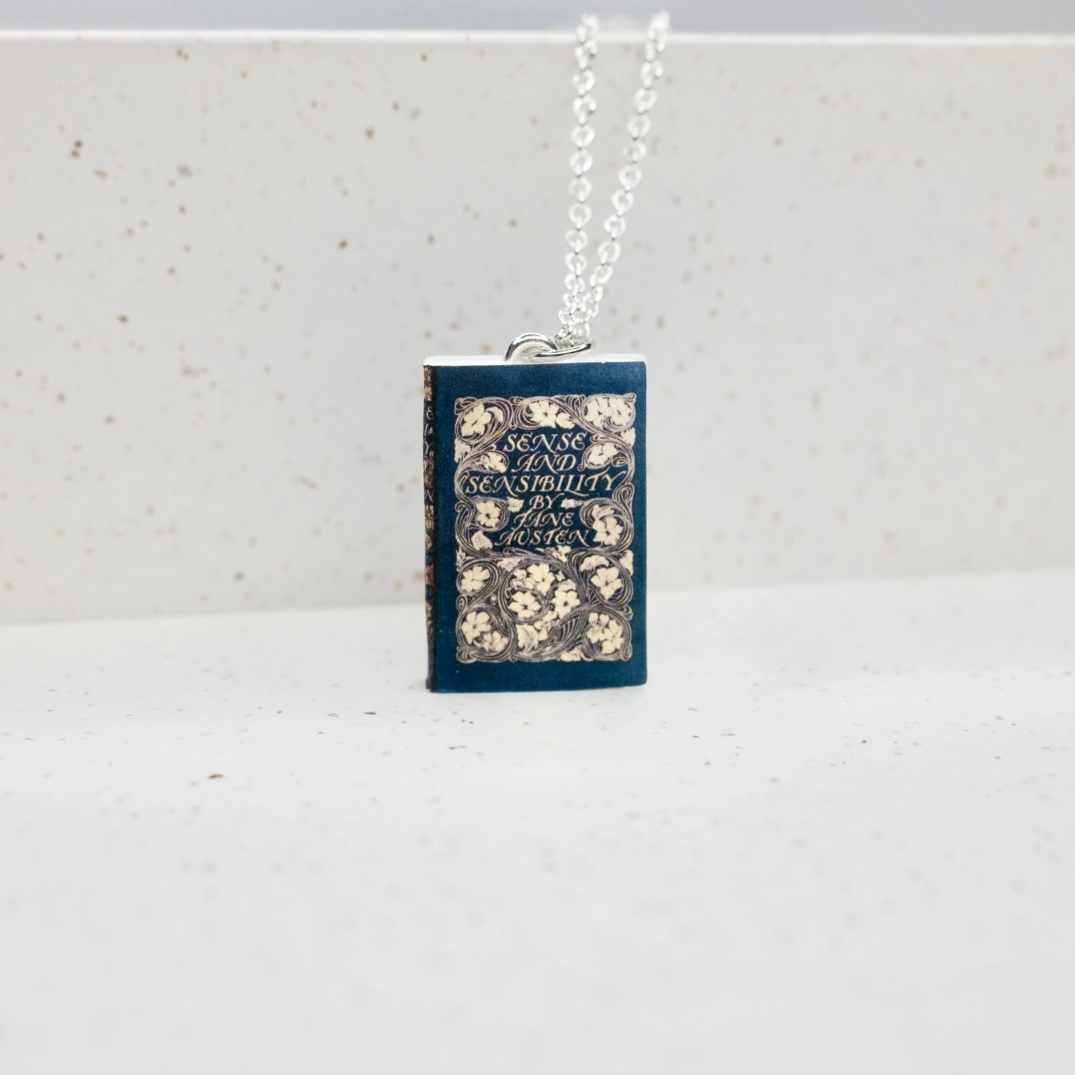 'Sense & Sensibility' Necklace - Book Cover in Silver
