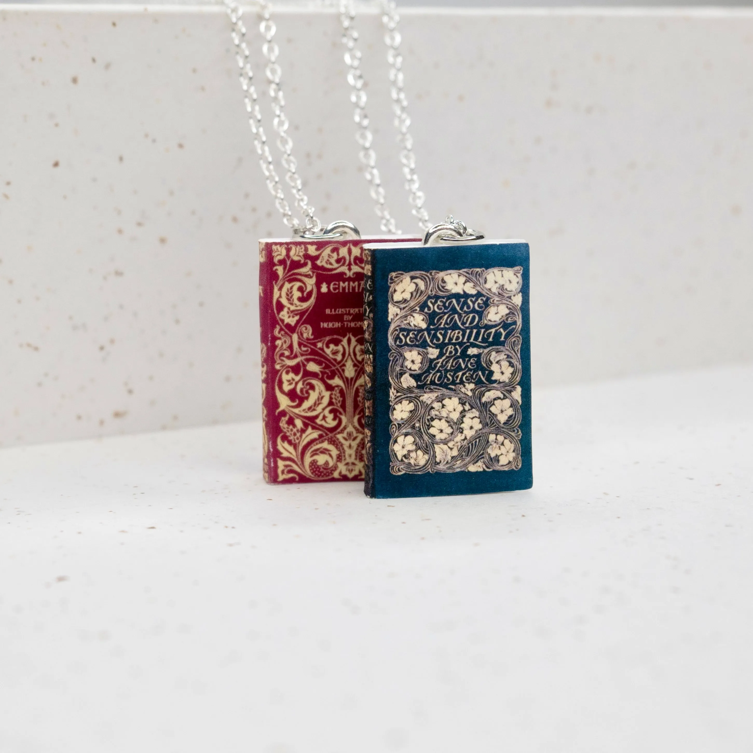 'Sense & Sensibility' Necklace - Book Cover in Silver