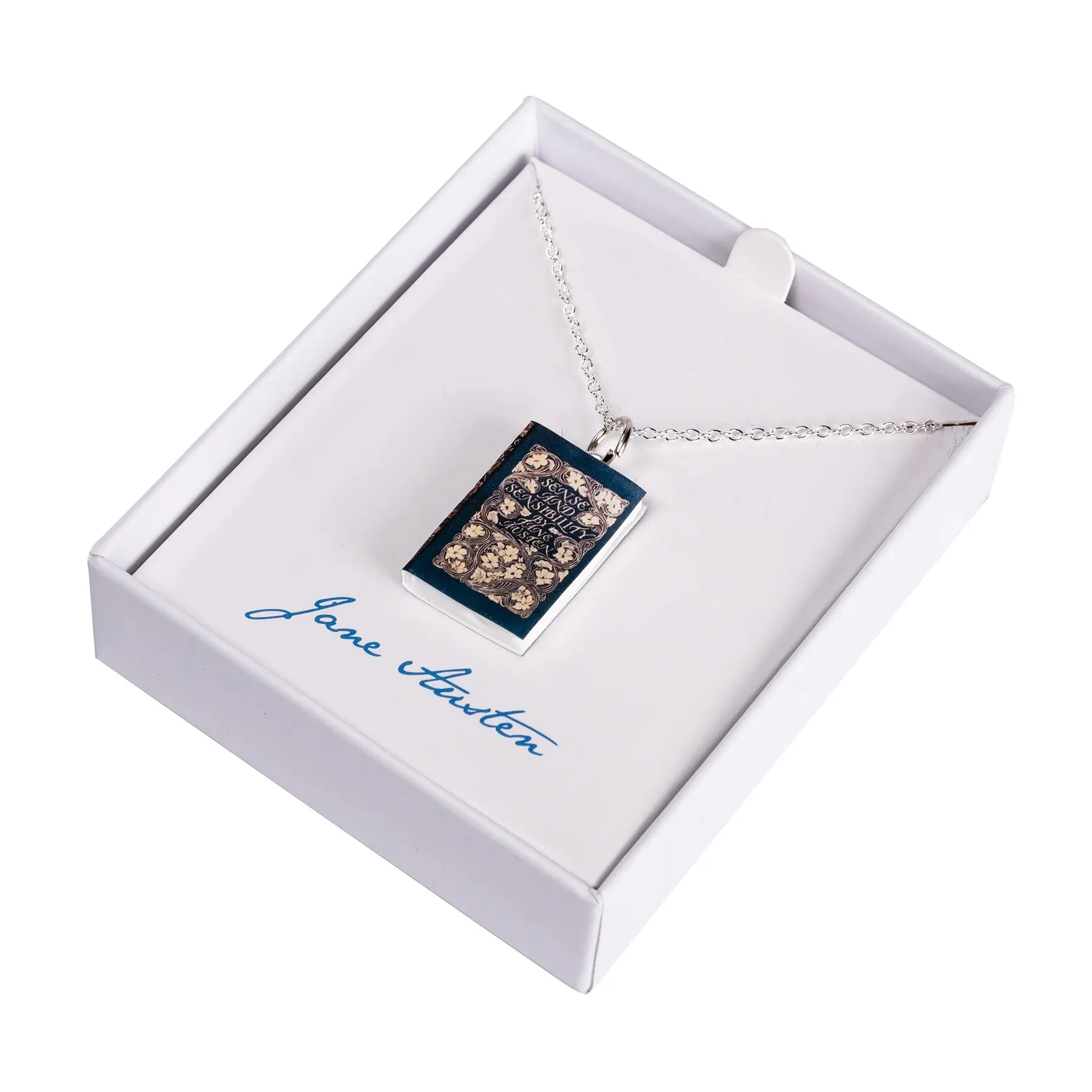 'Sense & Sensibility' Necklace - Book Cover in Silver