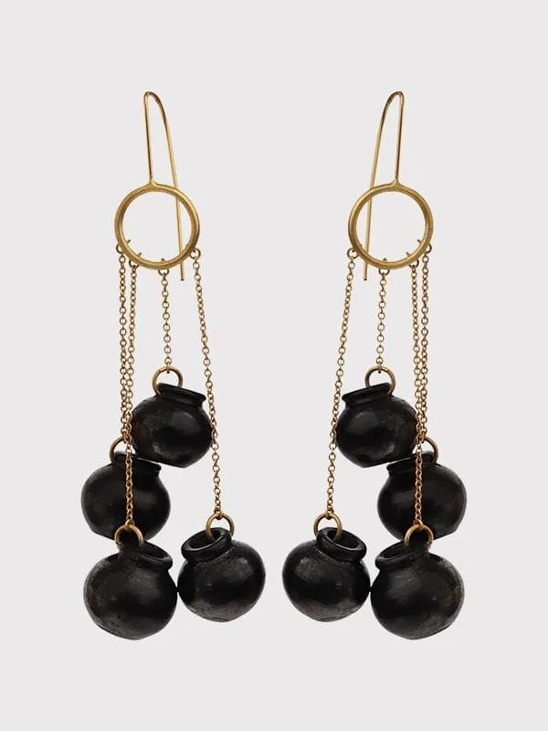 Sikahar Earrings Black