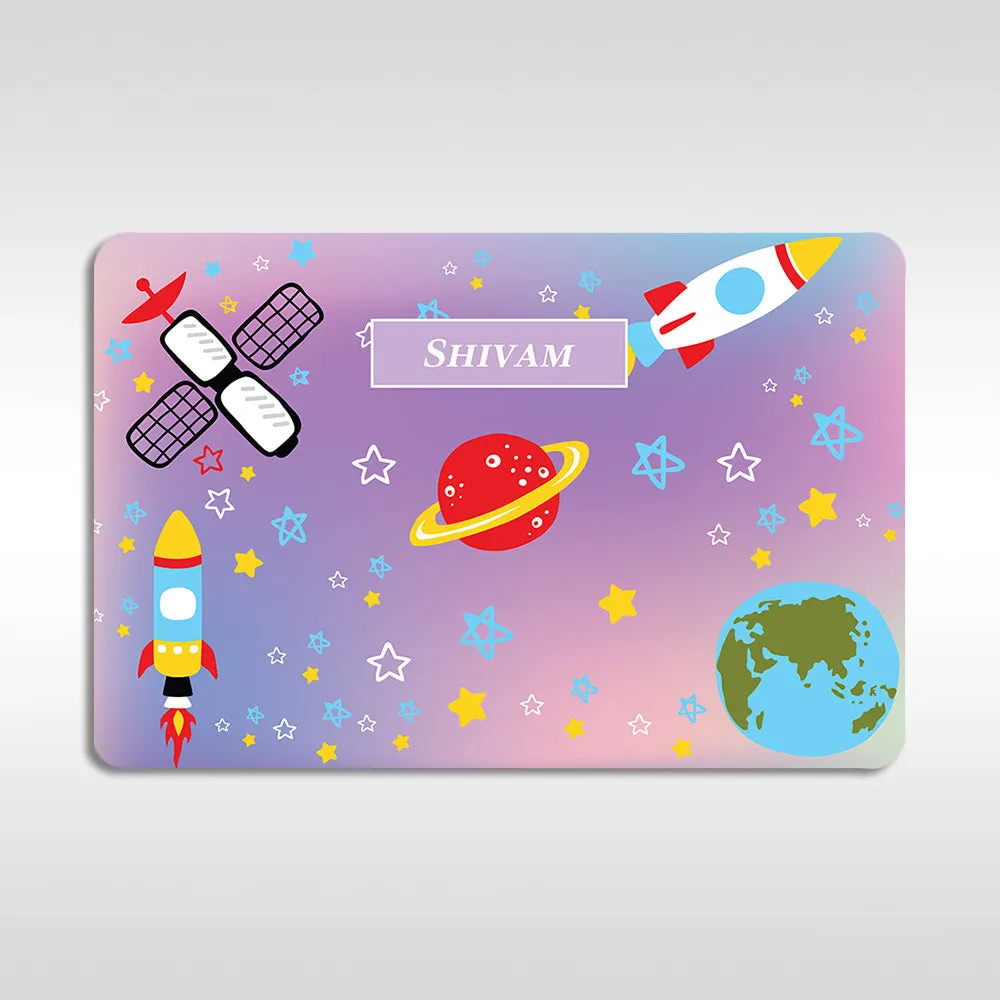 Space Satellites Tableware Set (kids) (4 Placemats & 4 Casters)