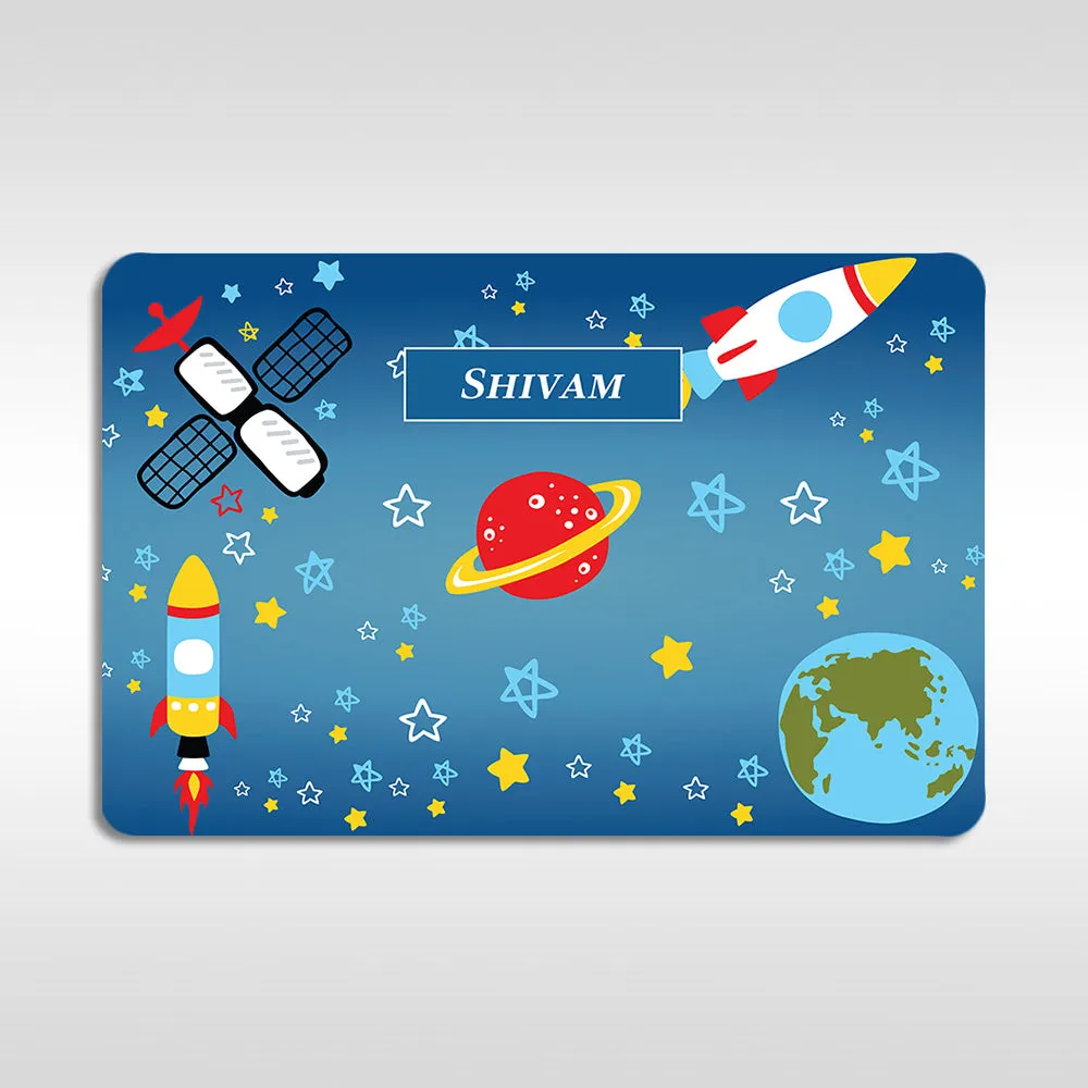 Space Satellites Tableware Set (kids) (4 Placemats & 4 Casters)