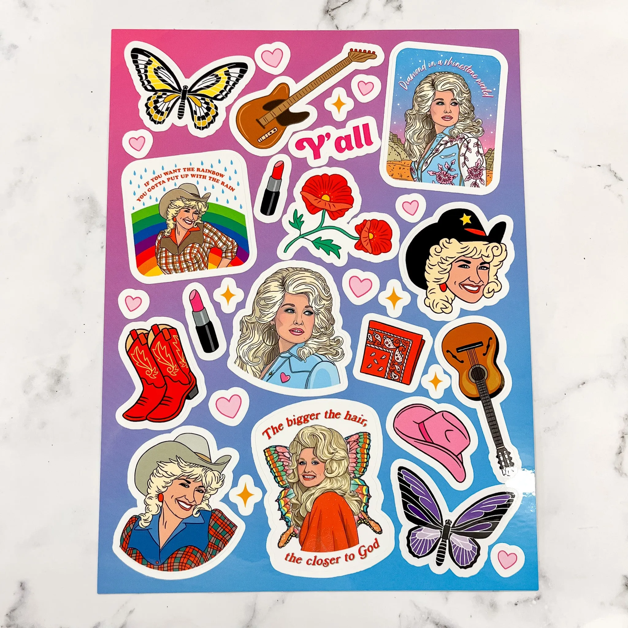 Sticker Sheet - Cowgirl Dolly