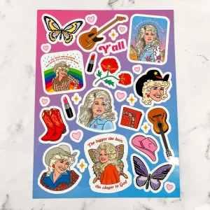 Sticker Sheet - Cowgirl Dolly