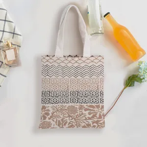Tan, Brown and Black Drawings Bag