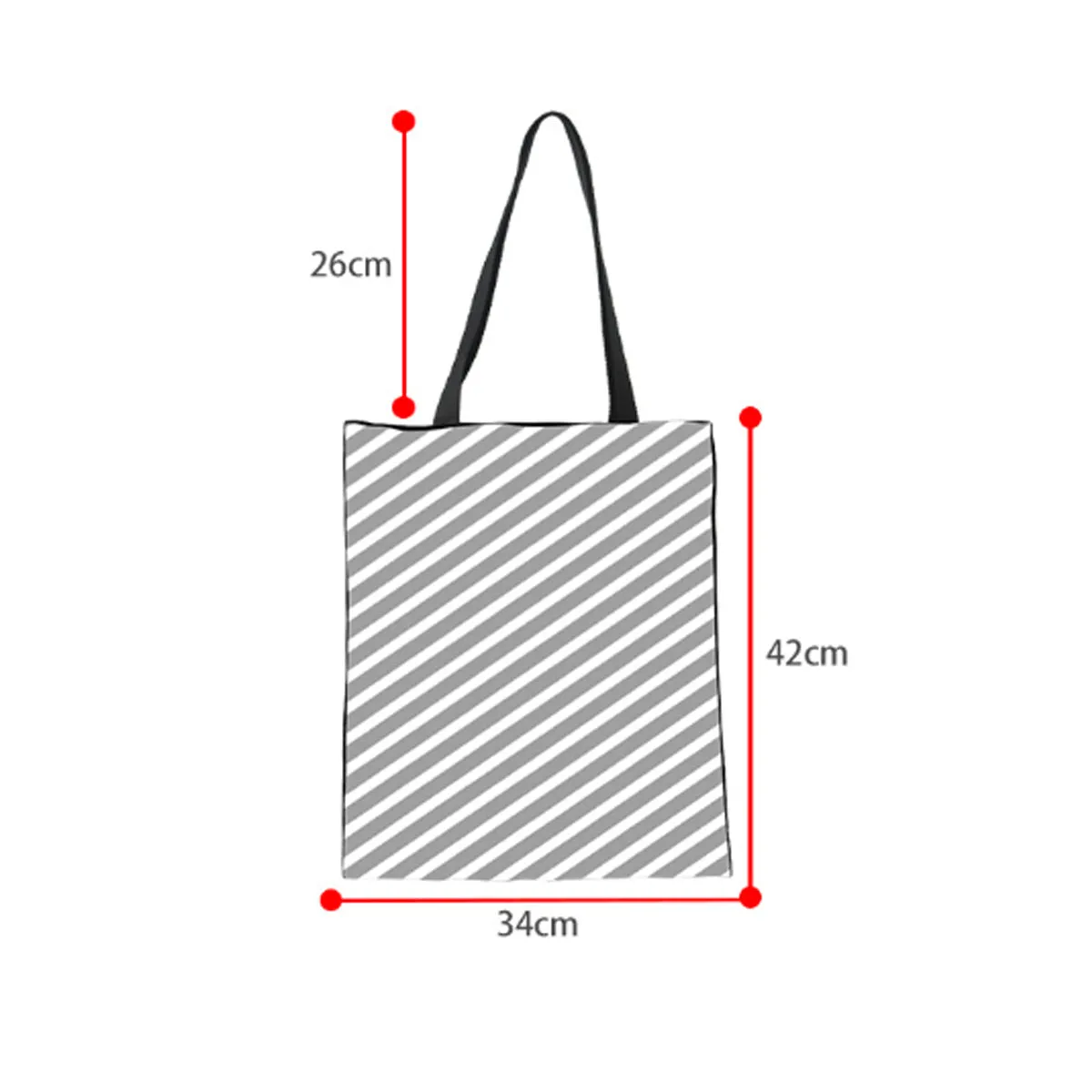 Tan, Brown and Black Drawings Bag