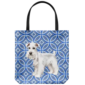 White Miniature Schnauzer - Geometric Style 1