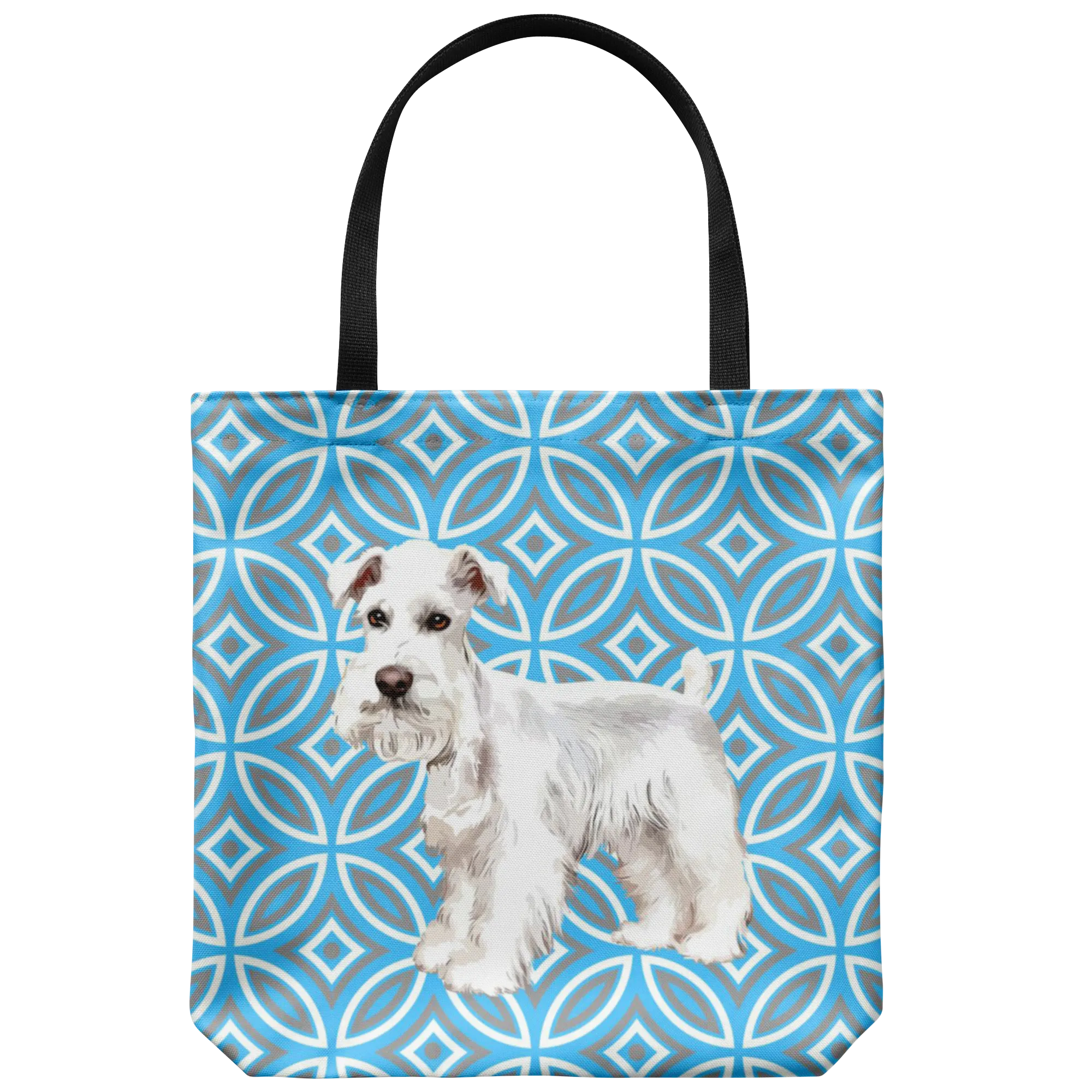 White Miniature Schnauzer - Geometric Style 1